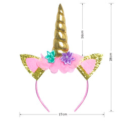 Girls Dress Tulle Unicorn Headband Party Size 3-14 Years