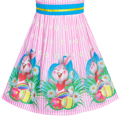 Girls Dress Easter Bunny Egg Hunt Tank Bow Tie Size 2-8 Years