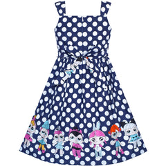 Girls Dress LOL Surprise Polka Dot Bow Tie Size 2-8 Years