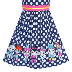 Girls Dress LOL Surprise Polka Dot Bow Tie Size 2-8 Years