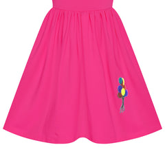 Girls Dress Deep Casual Cotton Flying Sleeve Balloon Size 3-8 Years