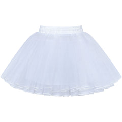Girls Hoopless Petticoat Skirt Flower Girl Crinoline Underskirt Wedding Size 3-12 Years