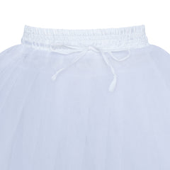 Girls Hoopless Petticoat Skirt Flower Girl Crinoline Underskirt Wedding Size 3-12 Years