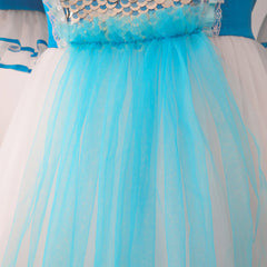 Girls Dress Mermaid Ocean Blue Headband Costume Size 7-14 Years