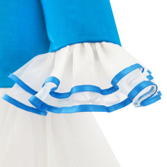 Girls Dress Mermaid Ocean Blue Headband Costume Size 7-14 Years