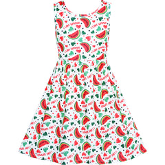 Girls Casual Dress Watermelon Tank Summer Sundress Size 4-8 Years