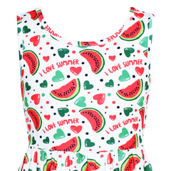 Girls Casual Dress Watermelon Tank Summer Sundress Size 4-8 Years