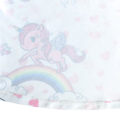 Girls Dress Unicorn Rainbow Short Sleeve Casual Dress Size 3-8 Years