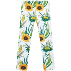 Girls Pants 2-Pack Casual Leggings Sunflower Fox Size 3-7 Years