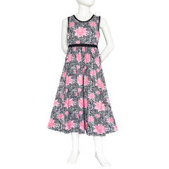 Girls Dress Tie Back Flower Casual Dress Party Size 4-14 Years