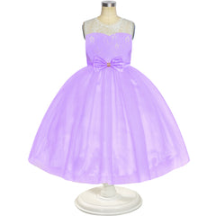 Flower Girl Dress Sleeveless Purple Lace Sleeveless Wedding Size 6-12 Years