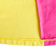 Girls Dress Pink Yellow Rainbow Unicorn Short Sleeve Cotton Casual Size 3-7 Years