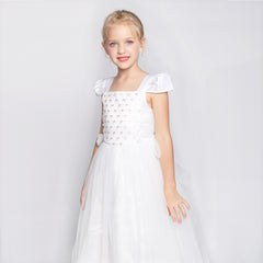 Girls Dress Cap Sleeve Wedding Party Bridesmaid Church Size 6-12 Years