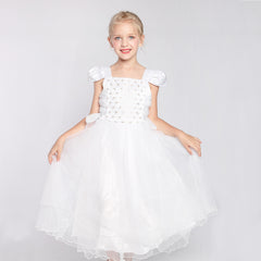 Girls Dress Cap Sleeve Wedding Party Bridesmaid Church Size 6-12 Years