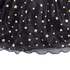 Girls Dress Set Halloween Witch Costume Black Sparkling Star Witch Hat Size 4-10 Years
