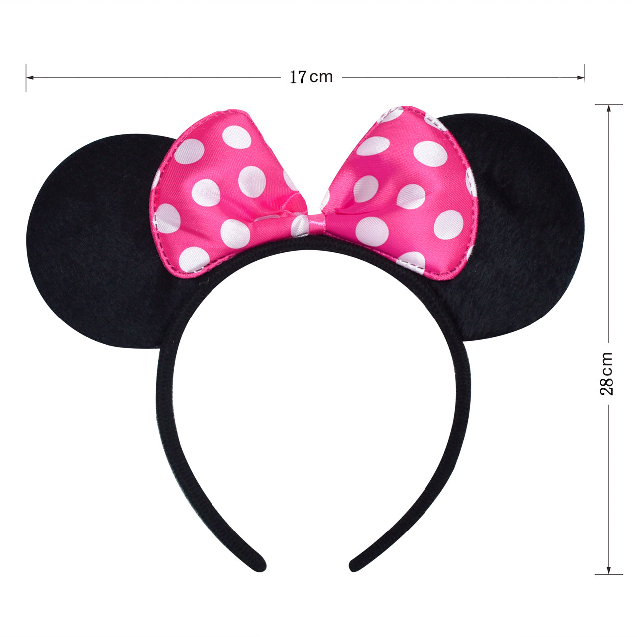 Girls Dress Pink White Polka Flower Collar Halloween Costume Bow Headband Size 3-8 Years