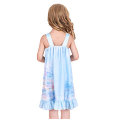Girls Dress Princess Nightgown Sleepwear Summer Pajama Bow Tie Size 3-8 Years