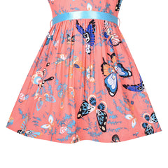 Girls Dress Pink Butterfly Sleeveless Casual Everyday Size 2-10 Years