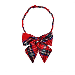 Girls Dress Christmas Reindeer Headband Red Plaid Skirt Bow Tie Size 6-14 Years