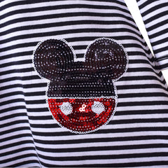 Girls Dress Cotton Casual Striped Black And White Costume Size 3-8 Years