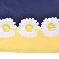 Girls Dress Long Sleeve Daisy Flower Striped Casual Cotton Size 3-12 Years