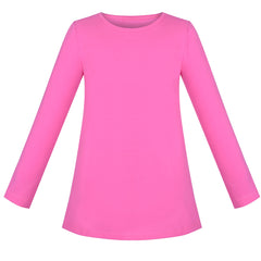 2 Packs Girls Top Tee Shirt Long Sleeve School Uniform Size 2-12 Years