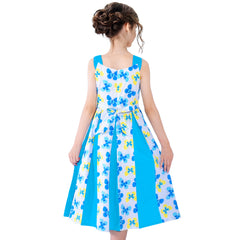 Girls Vintage Dress Retro 1950s Rockabilly Pleated Skirt Butterfly Size 6-12 Years