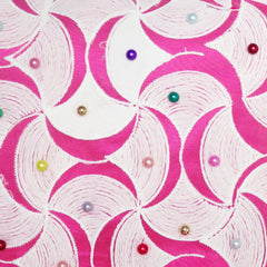 Flower Girls Dress Hot Pink Crown Gloves Lace Pearl Pageant Wedding Size 3-12 Years