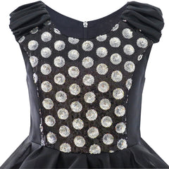 Girls Dress Ruffle Tutu Tiered Dress Sequin Crown Wand Dancing Party Size 4-12 Years