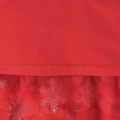 Girls Dress Christmas Bag 2pc Set Christmas Tree Snow 3D Floral Size 5-10 Years