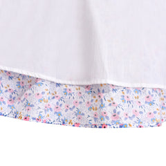 Girls Dress O-neck Backless Smocked Embroidery Ruffle Vintage Sleeveless Size 2-12 Years