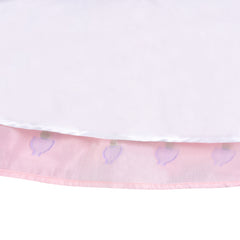 Girls Dress Embroidery Square Neck Lantern Puff Short Sleeve Size 4-10 Years