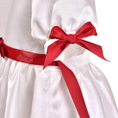 Girls Dress Halloween Square Collar Layer Skirt Puff Short Sleeve Size 4-14 Years