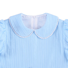 Girls Dress Collar Flower Scary Horror Twins Halloween Size 3-12 Years