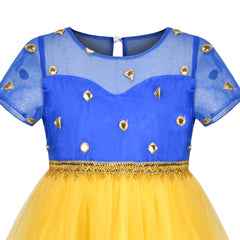 Girl Dress Ethnic Pattu Pavadai Short Sleeve Size 4-12 Years