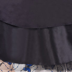 Girls Dress Black Sequin Flutter Butterfly Ruffle Collar Maxi Bow Tie Size 6-12 Years