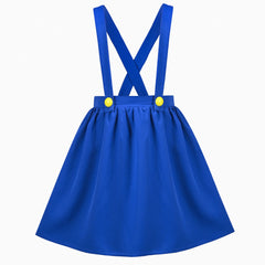 Girls Dress Suspender Pleated Mini High Waist Halloween Party Size 4-12 Years