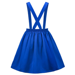 Girls Dress Suspender Pleated Mini High Waist Halloween Party Size 4-12 Years
