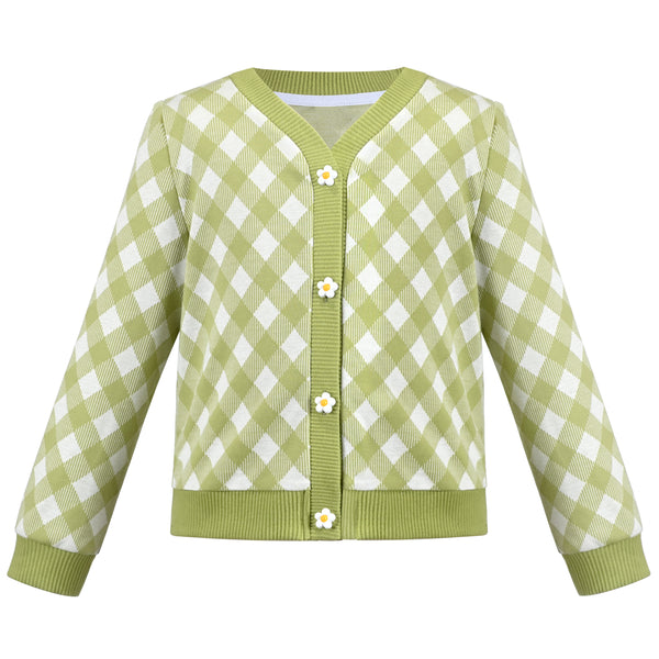 Gold-Buttoned Plaid Knit Dress　　Mサイズ Gold-Buttoned Plaid Knit Dress