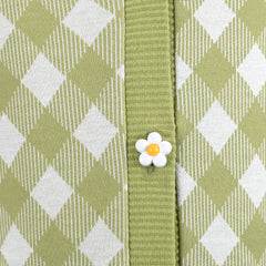 Girls Dress Green Plaid Flower Button Knit Long Sleeve Warm Winter Casual Size 4-10 Years