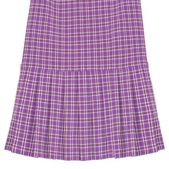 Girls Dress Purple Check Plaid Pencil Strap Overall School Casual Size 6-12 Years
