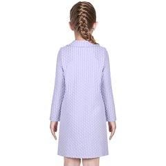 Girls Dress Purple Rib Knit Mock Turtleneck Straight Long Sleeve Winter Size 7-14 Years