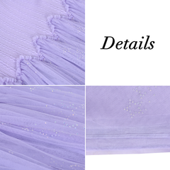 Girls Dress Purple Ribbed Knit Star Rhinestone Feather Tulle Princess Size 5-10 Years