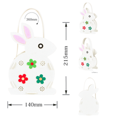 Girls Dress 3 Piece Egg Hunting Bag Easter Rabbit Applique Size 4-10 Years