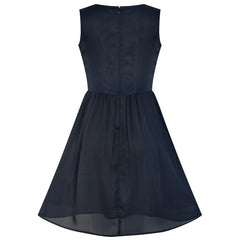 Women Sleeveless Sequin Sexy Chiffon Party Dress