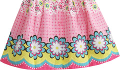 Girls Dress Pink Floral Print Size 12M-8 Years