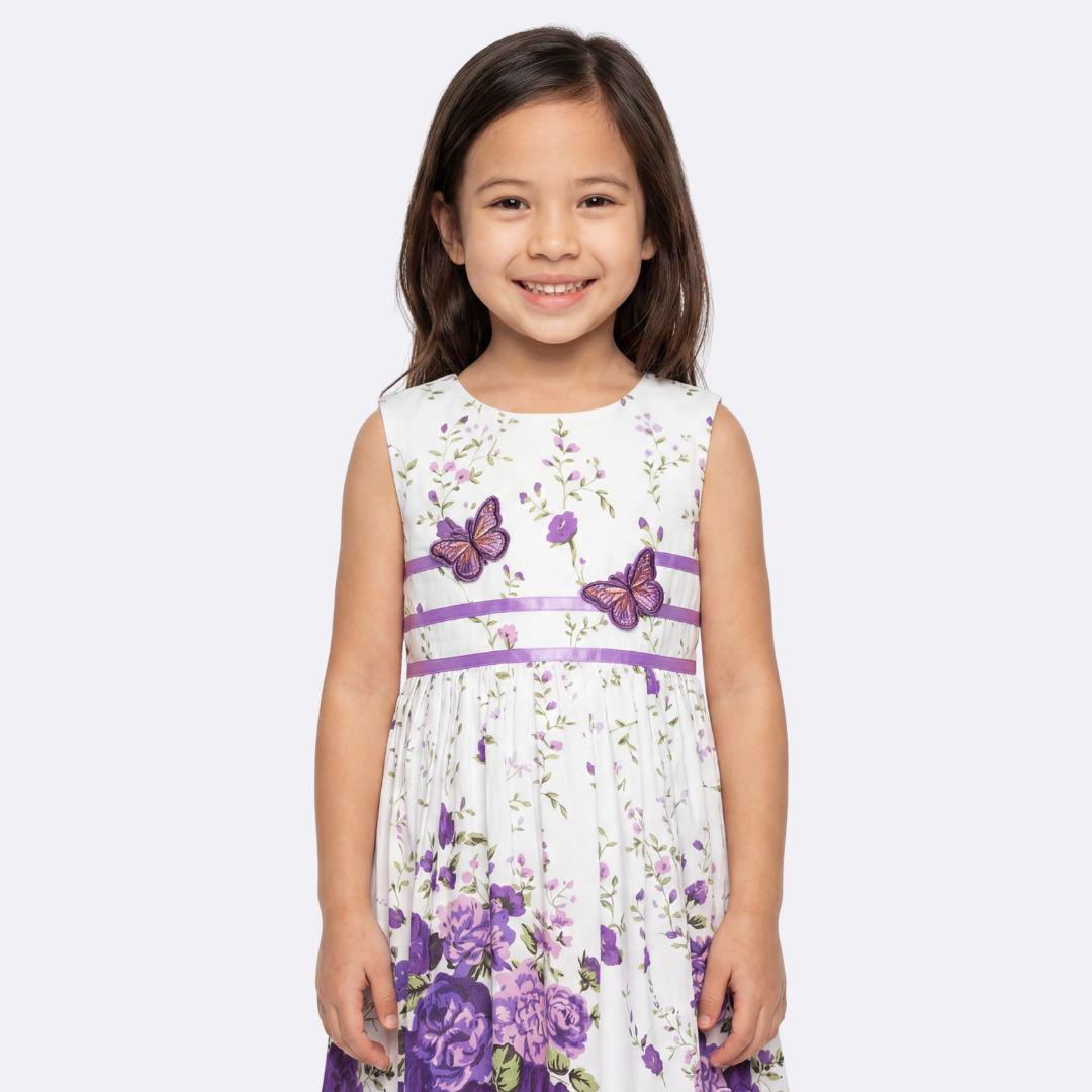 Sunny Fashion Girls Elegant Bow A-Line Dress – 4 Colors Available