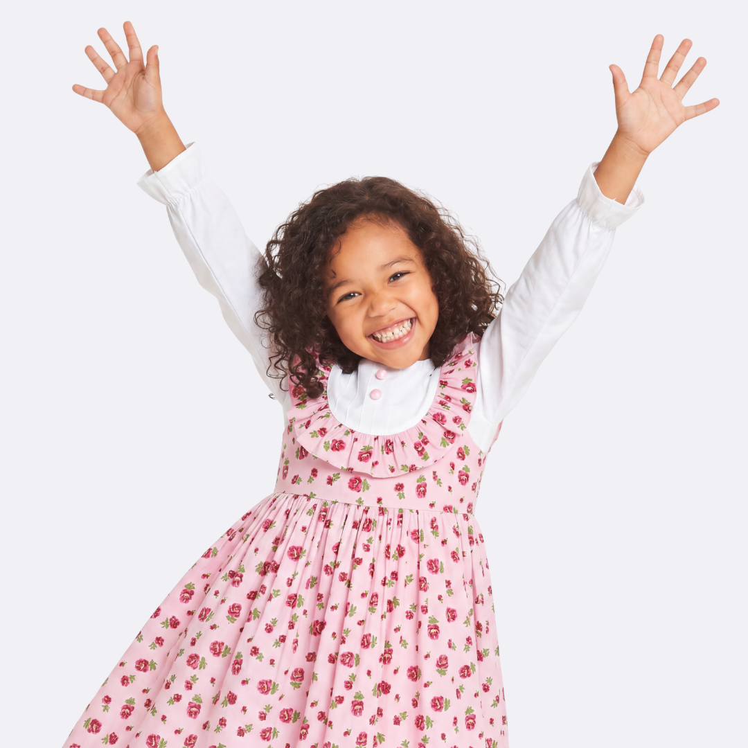 Sunny Fashion Girls Strawberry Ruffle Collar Cotton Dress