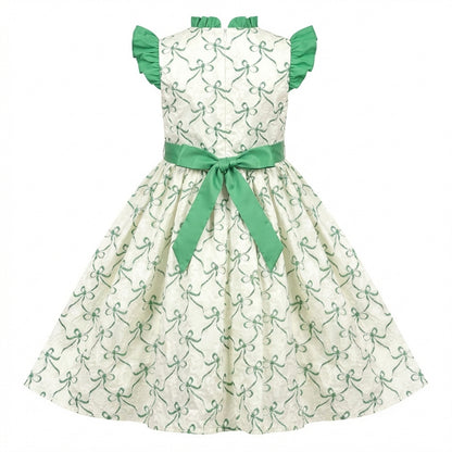 Sunny Fashion Girls Blue Botanical Floral Dress with Ruffle Collar