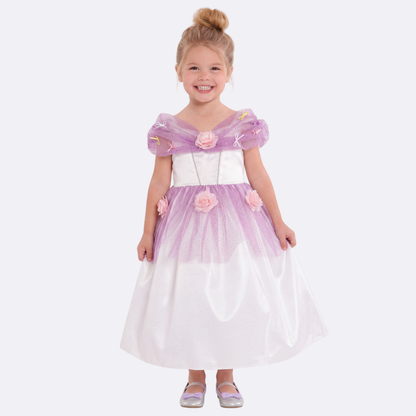 Sunny Fashion Girls Purple Flower Mesh Princess Dress